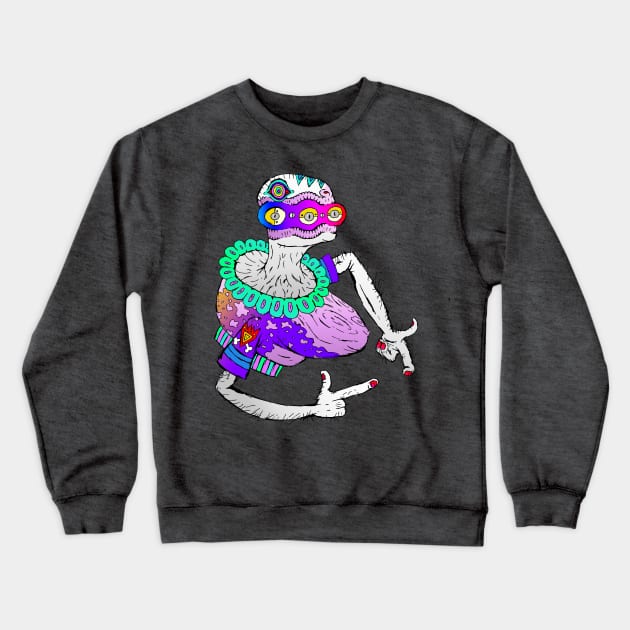 Aye Bust Crewneck Sweatshirt by mothammer